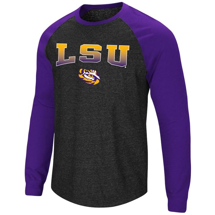 Men's Lsu Tigers Hybrid Ii Tee, Size: Medium, Dark Grey