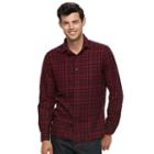 Big & Tall Apt. 9&reg; Modern-fit Plaid Brushed Flannel Button-down Shirt, Men's, Size: M Tall, Red