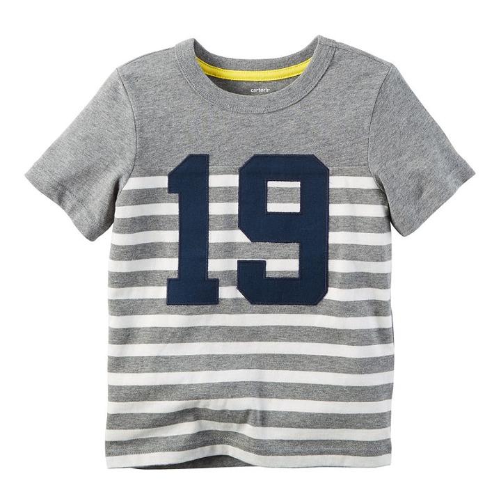 Boys 4-8 Carter's Striped Applique Tee, Boy's, Size: 7, Ovrfl Oth