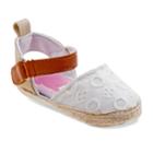 Laura Ashley Baby Girls' Espadrille Sandals, Size: 4 T, White