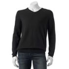 Men's Croft & Barrow&reg; Classic-fit 12gg V-neck Sweater, Size: Large, Dark Green