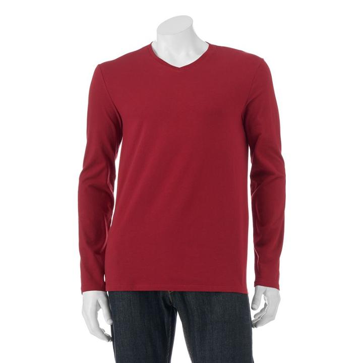 Big & Tall Apt. 9&reg; V-neck Tee, Men's, Size: Xxl Tall, Red