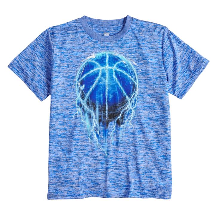 Boys 8-20 Tek Gear&reg; Electric Ball Tee, Size: Medium, Dark Blue