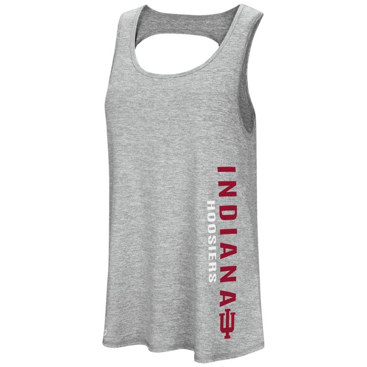 Women's Colosseum Indiana Hoosiers Twisted Back Tank Top, Size: Xxl, Oxford