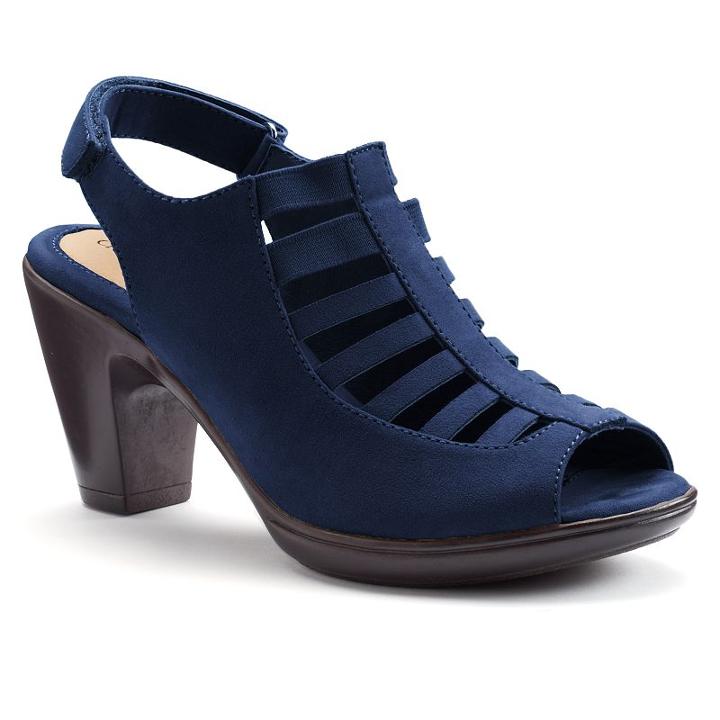 Croft & Barrow&reg; Women's Caged High Heels, Size: 9.5, Blue (navy)