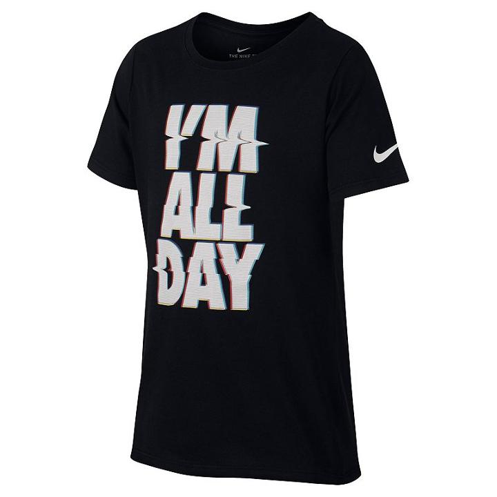 Boys 8-20 Nikei'm All Day Tee, Boy's, Size: Medium, Grey (charcoal)