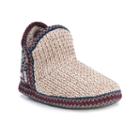 Muk Luks Amira Women's Knit Bootie Slippers, Size: Large, Brown