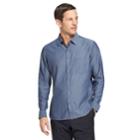 Men's Van Heusen Never Tuck Slim-fit Button-down Shirt, Size: Medium, Blue