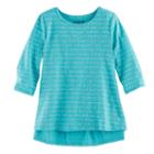 Girls 4-10 Jumping Beans&reg; Patterned Top, Size: 8, Turquoise/blue (turq/aqua)