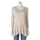 Women's Olivia Sky Cutout V-neck Sweater, Size: Large, White Oth