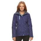 Women's Free Country Hooded Plaid Systems Jacket, Size: Large, Purple