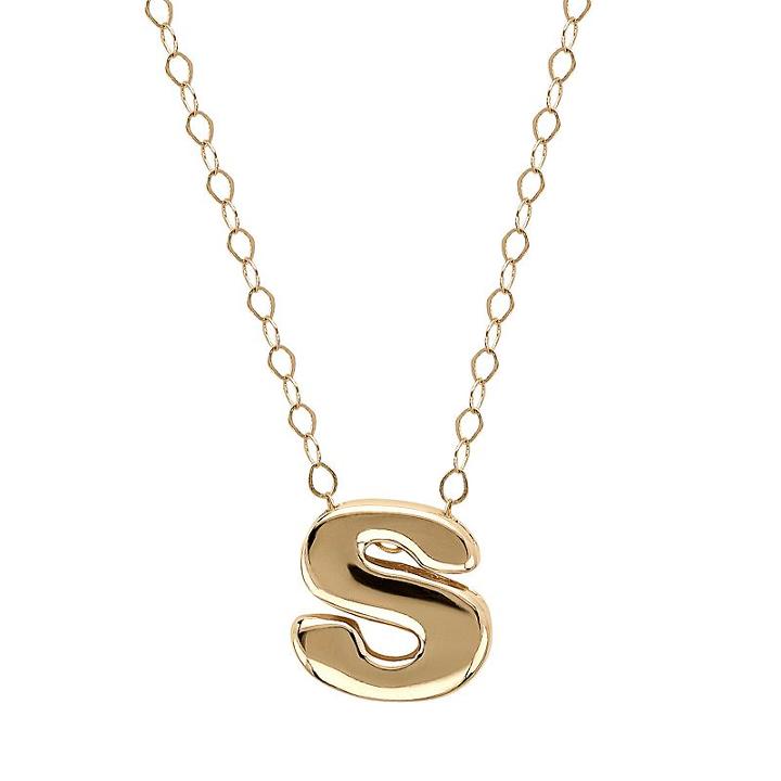 Teeny Tiny By Everlasting Gold 10k Gold Initial Pendant, Women's, Size: 17, Yellow