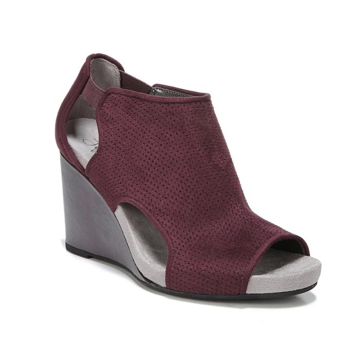 Lifestride Hinx Women's Wedges, Size: 7.5 Wide, Red