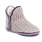 Women's Muk Luks Adraiana Knit Bootie Slippers, Size: Small, Light Grey