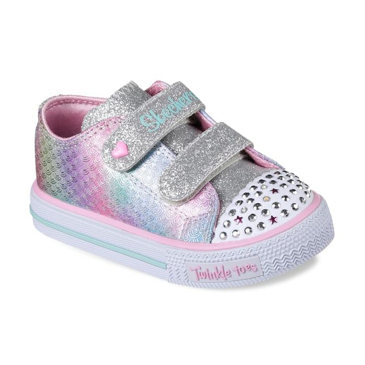 Skechers Twinkle Toes Shuffles Ms. Mermaid Toddler Girls' Light Up Shoes, Size: 10 T, Yellow