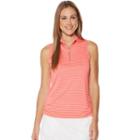 Women's Grand Slam Striped Golf Performance Tank, Size: Small, Med Pink