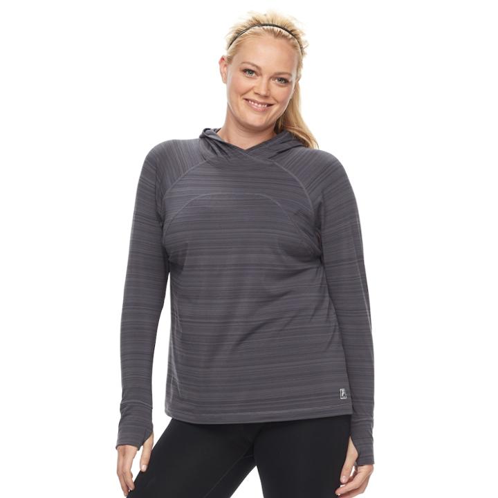 Plus Size Fila Sport&reg; Hooded Pullover, Women's, Size: 2xl, Grey