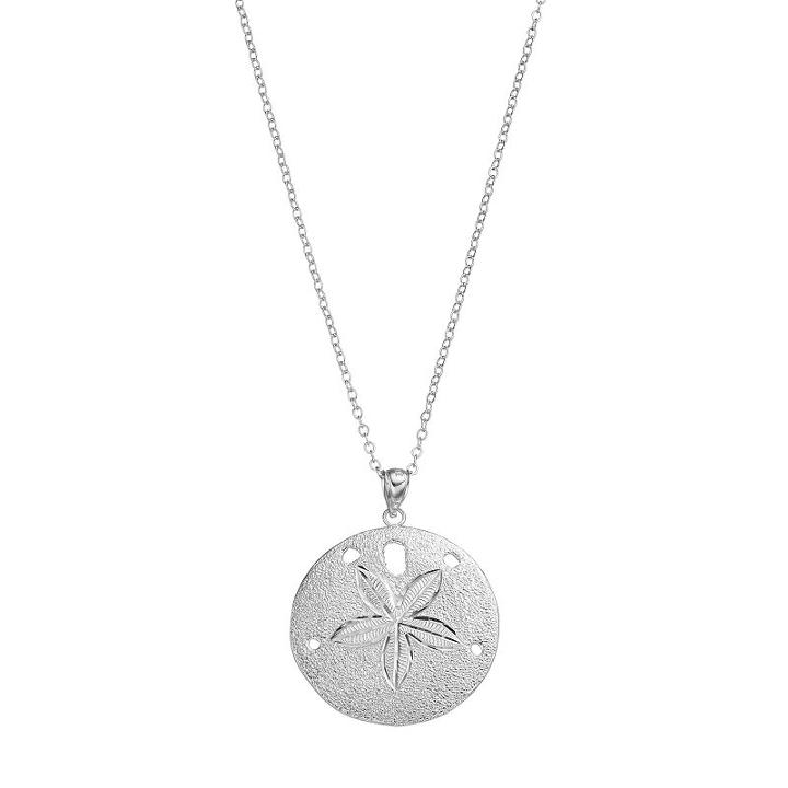 Sterling Silver Sand Dollar Pendant Necklace, Women's