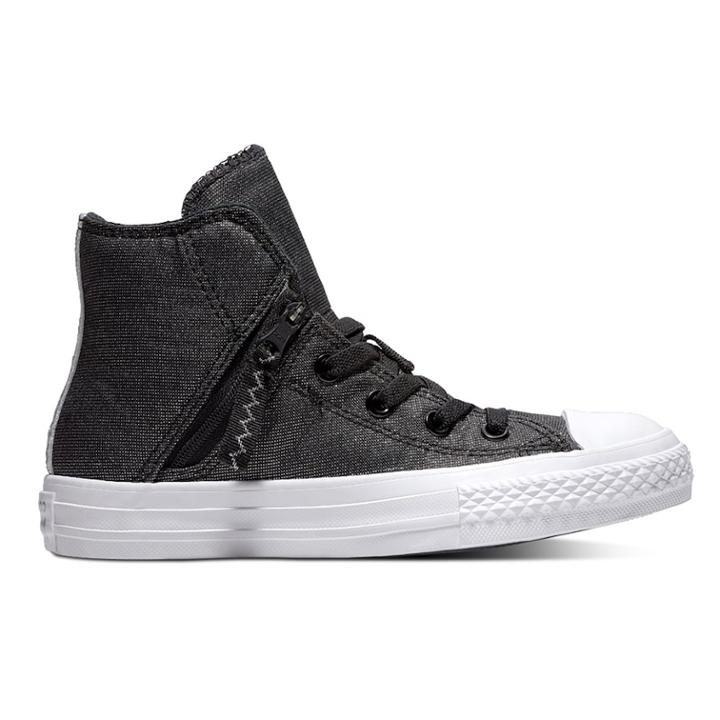 Kids' Converse Chuck Taylor All Star Pull Zip High Top Shoes, Boy's, Size: 12, Black