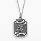 Insignia Collection Nascar Kasey Kahne Sterling Silver 5 Pendant, Adult Unisex, Size: 18, Grey