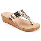 Apt. 9&reg; Women's Chop Out Wedge Flip-flops, Size: Medium, Yellow Oth