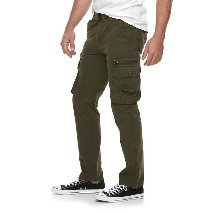 Men's X-ray Belted Cargo Pants, Size: 34, Med Purple