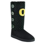 Women's Oregon Ducks Button Boots, Size: Xl, Black