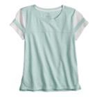 Girls 7-16 & Plus Size So&reg; Basic Varsity Tee, Size: 14 1/2, Med Blue