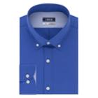Men's Izod Slim-fit Button-down Collar Wrinkle-free Dress Shirt, Size: 16.5 36/37, Brt Blue