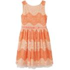 Girls 7-16 & Plus Size Speechless Two-tone All-over Lace Dress, Girl's, Size: 16, Orange Oth