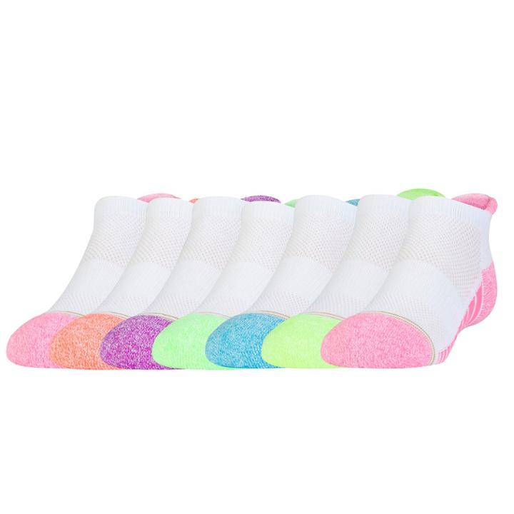 Girls 7-16 Goldtoe 7-pk Liner Socks, Size: 9-11, Pink Green