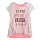 Girls 7-16 So&reg; Double-layered Tulip Hem Tee, Size: 7-8, Brt Orange