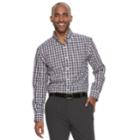Men's Croft & Barrow&reg; Classic-fit Plaid Easy-care Button-down Shirt, Size: Xl, Dark Brown