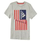 Boys 4-7x Adidas Patriotic American Flag Graphic Tee, Size: 5, Grey