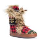 Muk Luks Women's Juno Knit Boot Slippers, Size: Small, Red