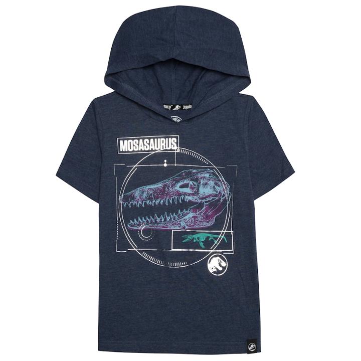 Boys 4-7x Jurassic World: Fallen Kingdom Mosasaurus Hooded Tee, Size: 7x, Med Blue