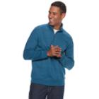 Men's Croft & Barrow&reg; Classic-fit Quarter-zip Fleece Pullover, Size: Large, Turquoise/blue (turq/aqua)