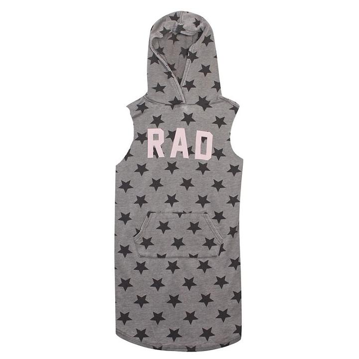 Girls 7-16 Harper & Elliott Hoodie Sleeveless Midi Dress, Girl's, Size: Medium, Grey (charcoal)
