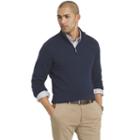 Big & Tall Van Heusen Classic-fit Fine Gauge Heathered Quarter-zip Sweater, Men's, Size: L Tall, Blue Other
