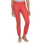 Juniors' Candie's&reg; Audrey Solid Ankle Pants, Girl's, Size: 5, Med Red