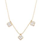 14k Gold 1/2 Carat T.w. Diamond Cluster Station Necklace, Women's, Size: 18, White