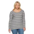 Juniors' Plus Size So&reg; Perfectly Soft Pullover Sweater, Girl's, Size: 1xl, Med Grey