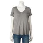 Women's Rock & Republic&reg; Back Cutout Tee, Size: Small, Black