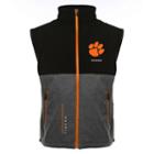 Men's Franchise Club Clemson Tigers Fusion Softshell Vest, Size: Xl, Black