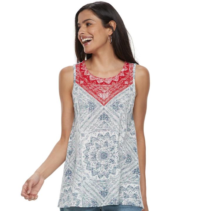 Women's Sonoma Goods For Life&trade; Swing Tank, Size: Xs, Med Blue