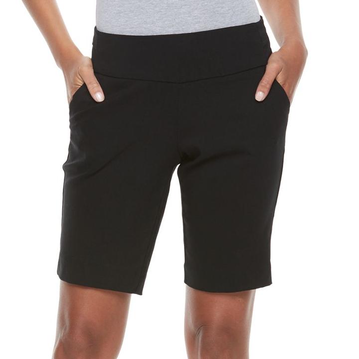 Petite Apt. 9&reg; Millennium Bermuda Shorts, Women's, Size: 10 Petite, Black