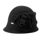 Betmar Alexandrite Felt Floral Cloche Hat, Women's, Black