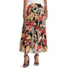 Women's Chaps Tiered A-line Maxi Skirt, Size: Xl, Black