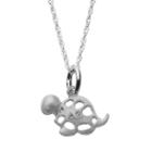 Logoart Sterling Silver Delta Zeta Sorority Turtle Pendant Necklace, Women's, Size: 18, Grey
