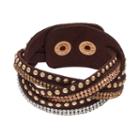 Mudd&reg; Brown Studded Multi Strand Cord Bracelet, Women's